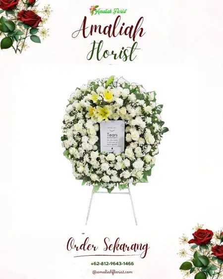 Krans Bunga Duka Gedung Akad Nikah Jakarta
